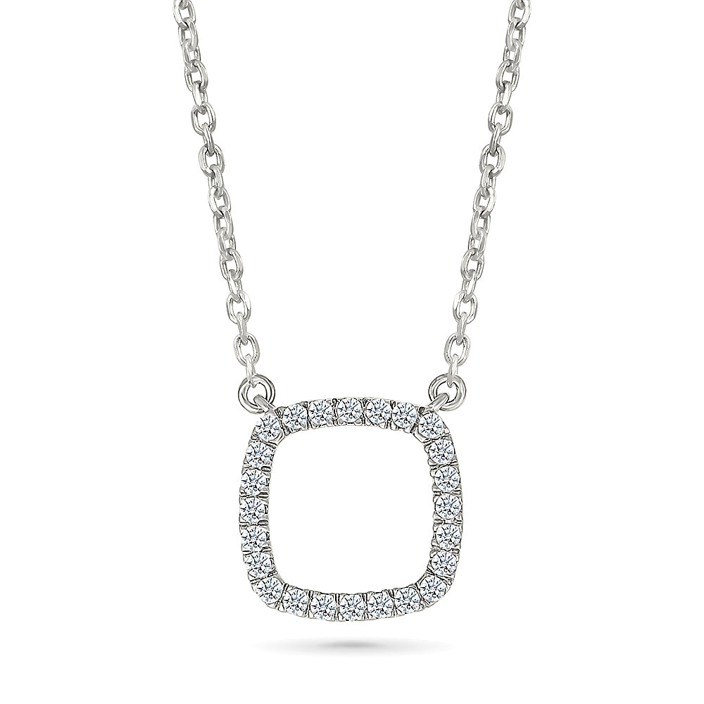 Glittering Squarish Gold & Diamond Necklace