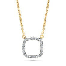 Glittering Squarish Gold & Diamond Necklace