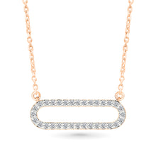 Oval Diamond Bar Necklace