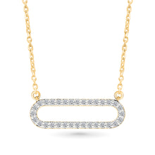 Oval Diamond Bar Necklace