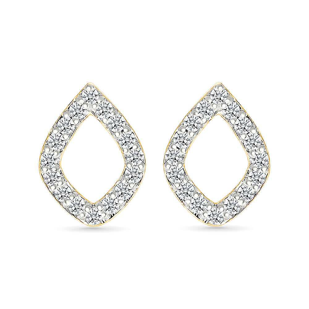 Diamond Teardrops Studs Earrings