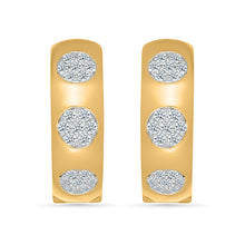 Gold & Diamond Sparkle Hoops Earrings