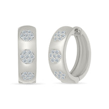 Gold & Diamond Sparkle Hoops Earrings