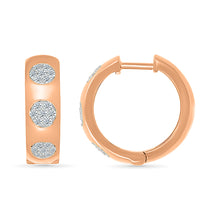 Gold & Diamond Sparkle Hoops Earrings