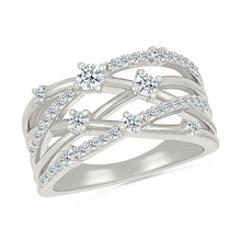 Gold Weave Shining Diamond Ring