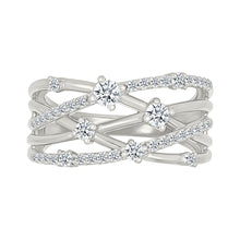 Gold Weave Shining Diamond Ring