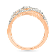 Gold Weave Shining Diamond Ring