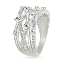 Gold Weave Shining Diamond Ring