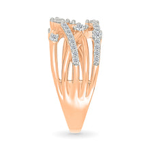 Gold Weave Shining Diamond Ring