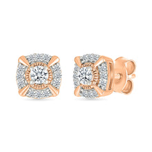Cubic Halo Studs Earrings
