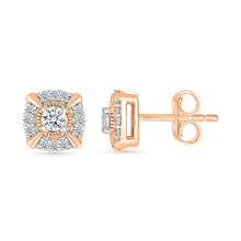 Cubic Halo Studs Earrings