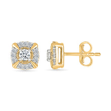 Cubic Halo Studs Earrings