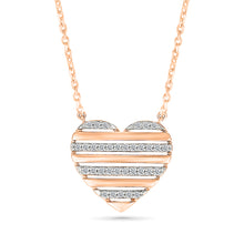 Diamond Strip Heart Necklace