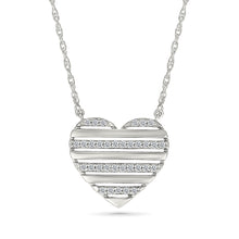 Diamond Strip Heart Necklace