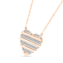 Diamond Strip Heart Necklace