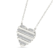 Diamond Strip Heart Necklace