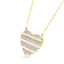 Diamond Strip Heart Necklace