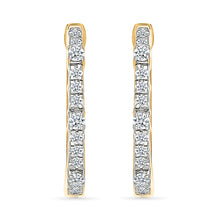 Radiant Modernity Diamond Hoops Earrings