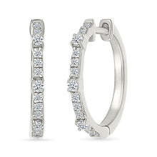 Radiant Modernity Diamond Hoops Earrings