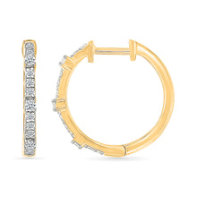 Radiant Modernity Diamond Hoops Earrings