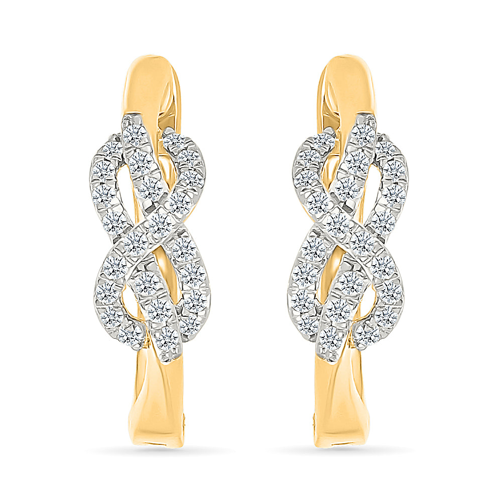Diamond Infinity Hoop Earrings