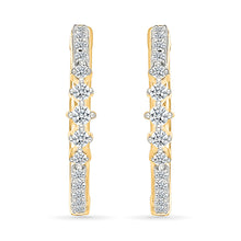 Twinkle Diamond Hoop Earrings