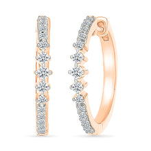 Twinkle Diamond Hoop Earrings