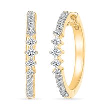 Twinkle Diamond Hoop Earrings