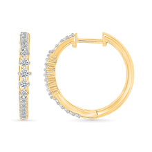 Twinkle Diamond Hoop Earrings
