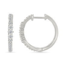 Twinkle Diamond Hoop Earrings