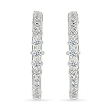 Twinkle Diamond Hoop Earrings