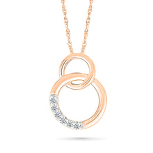 Diamond Interlocking Circle Pendant
