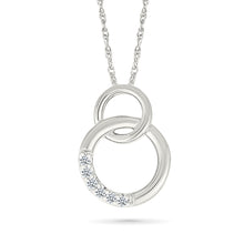 Diamond Interlocking Circle Pendant