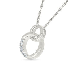 Diamond Interlocking Circle Pendant