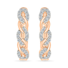 Twisted Glittering Hoops Earrings