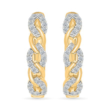 Twisted Glittering Hoops Earrings