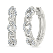 Twisted Glittering Hoops Earrings