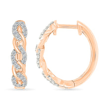 Twisted Glittering Hoops Earrings