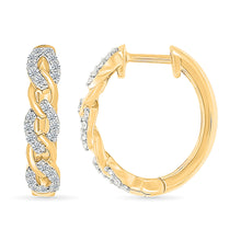 Twisted Glittering Hoops Earrings