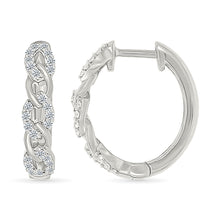 Twisted Glittering Hoops Earrings