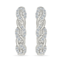 Twisted Glittering Hoops Earrings