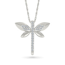 Gilded Dragonfly Diamond Pendant
