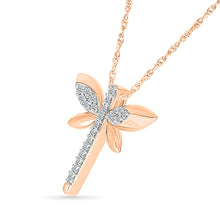 Gilded Dragonfly Diamond Pendant