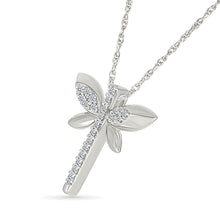 Gilded Dragonfly Diamond Pendant