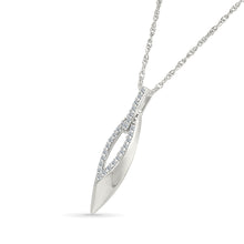 Interlocking Teardrop Diamond Pendant
