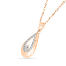 Dancing Teardrop Diamond Pendant