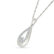 Dancing Teardrop Diamond Pendant