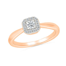 Octagonal Cluster Diamond Ring