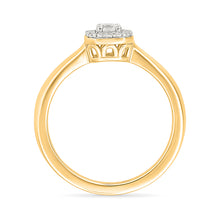 Octagonal Cluster Diamond Ring
