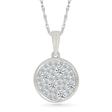 Radiant Diamond Circle Pendant